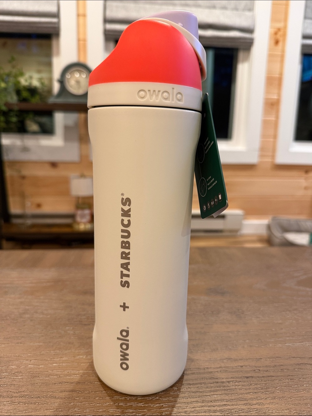 Starbucks Owala White and Coral Insulated Bottle